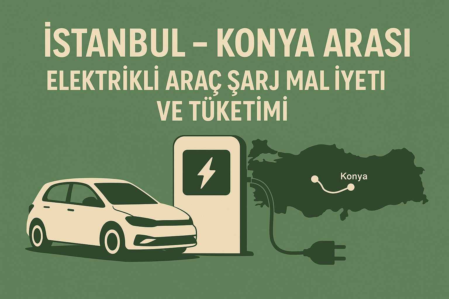 İstanbul Konya Arası Elektrikli Araç Şarj Maliyeti ve Tüketimi