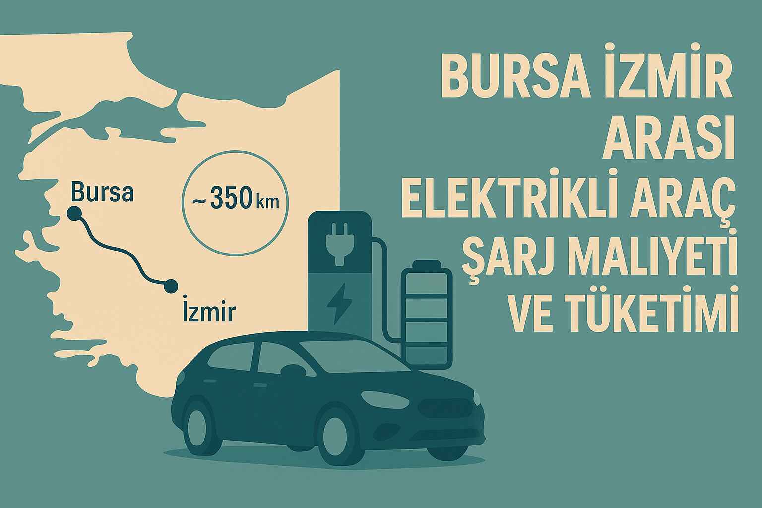 Bursa İzmir Arası Elektrikli Araç Şarj Maliyeti ve Tüketimi